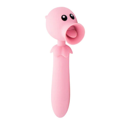 Lick N' Stick Clit Flicker & G-Spot Bullet Vibrator Silicone Waterproof Pink