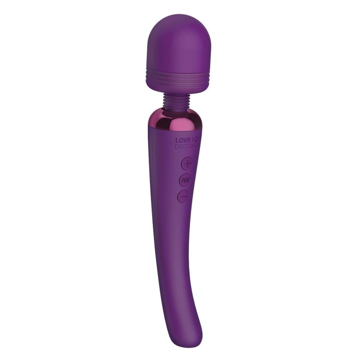 Purple handheld vibrator on a white background