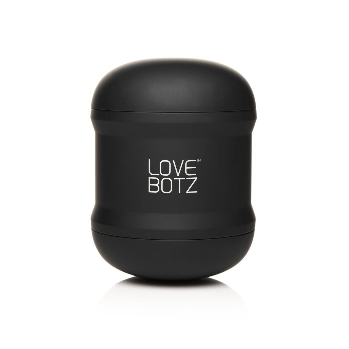 Black container with 'LOVE BOTZ' branding on a white background