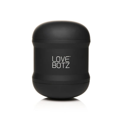 Black container with 'LOVE BOTZ' branding on a white background
