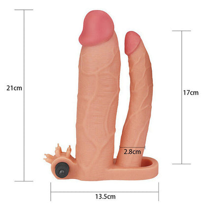 Sexual product with dimensions labeled on a white background
