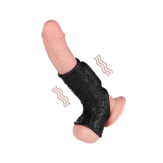 Lovetoy Drip Vibrating Penis Scrotum Sleeve Cock Ring Silicone Stretchy Extender
