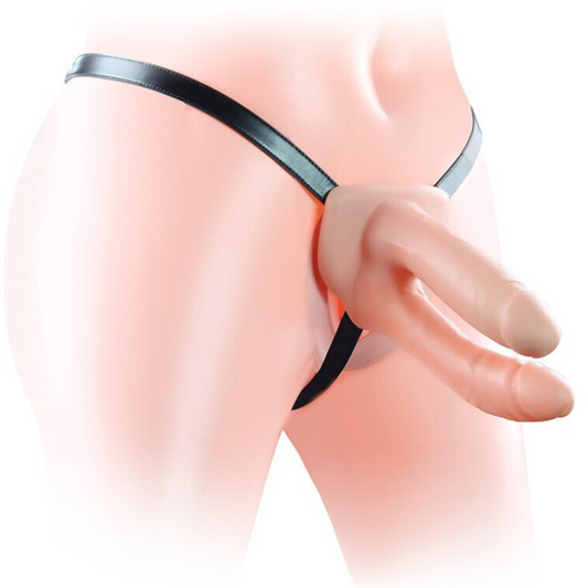 Lovetoy Hollow Double Penetration Strap On 6 Inch Vagina Anal Dildo Extender DP