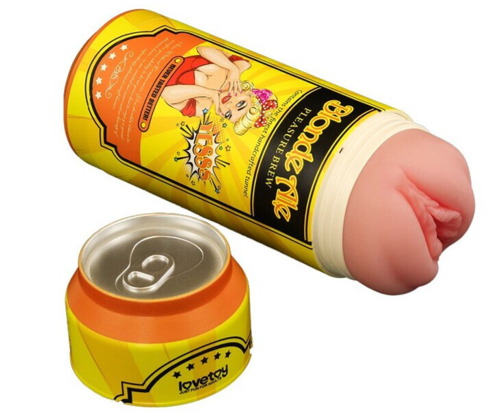 Lovetoy Pleasure Brew Blonde Ale Virgina 8 Inch Soft Male Masturbator Stroker