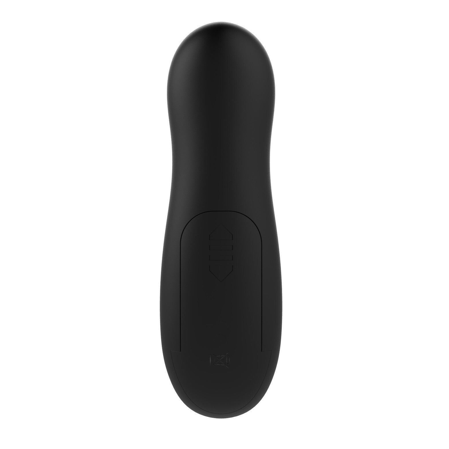 Black electronic device on a white background