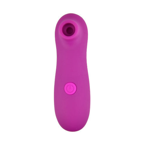 Purple electronic device with a power symbol on a white background