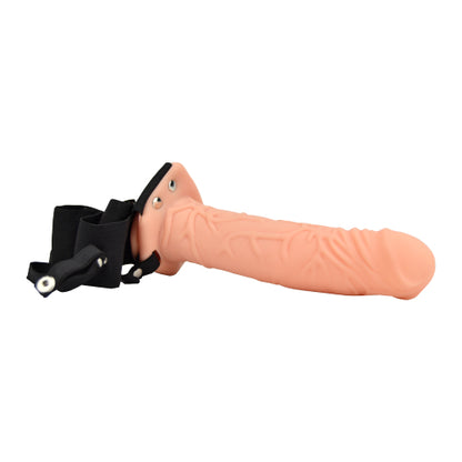 Loving Joy 8 Inch Hollow Pegging Strap-On Light Penis Extender on a white background