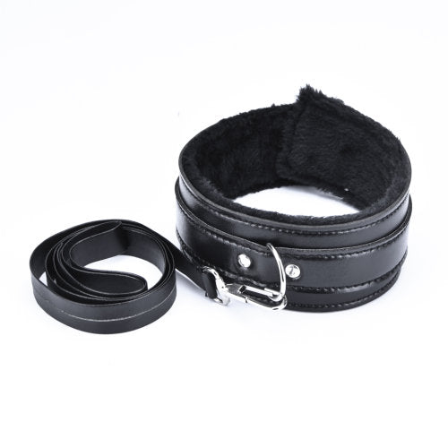 Loving Joy Beginners 8 Piece Bondage BDSM Restraint Kit Black on a white background