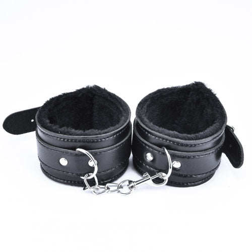 Loving Joy Beginners 8 Piece Bondage BDSM Restraint Kit Black on a white background