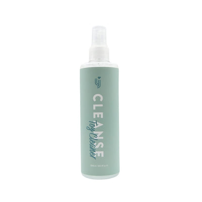 Green bottle labeled 'CLEANSE' on a white background