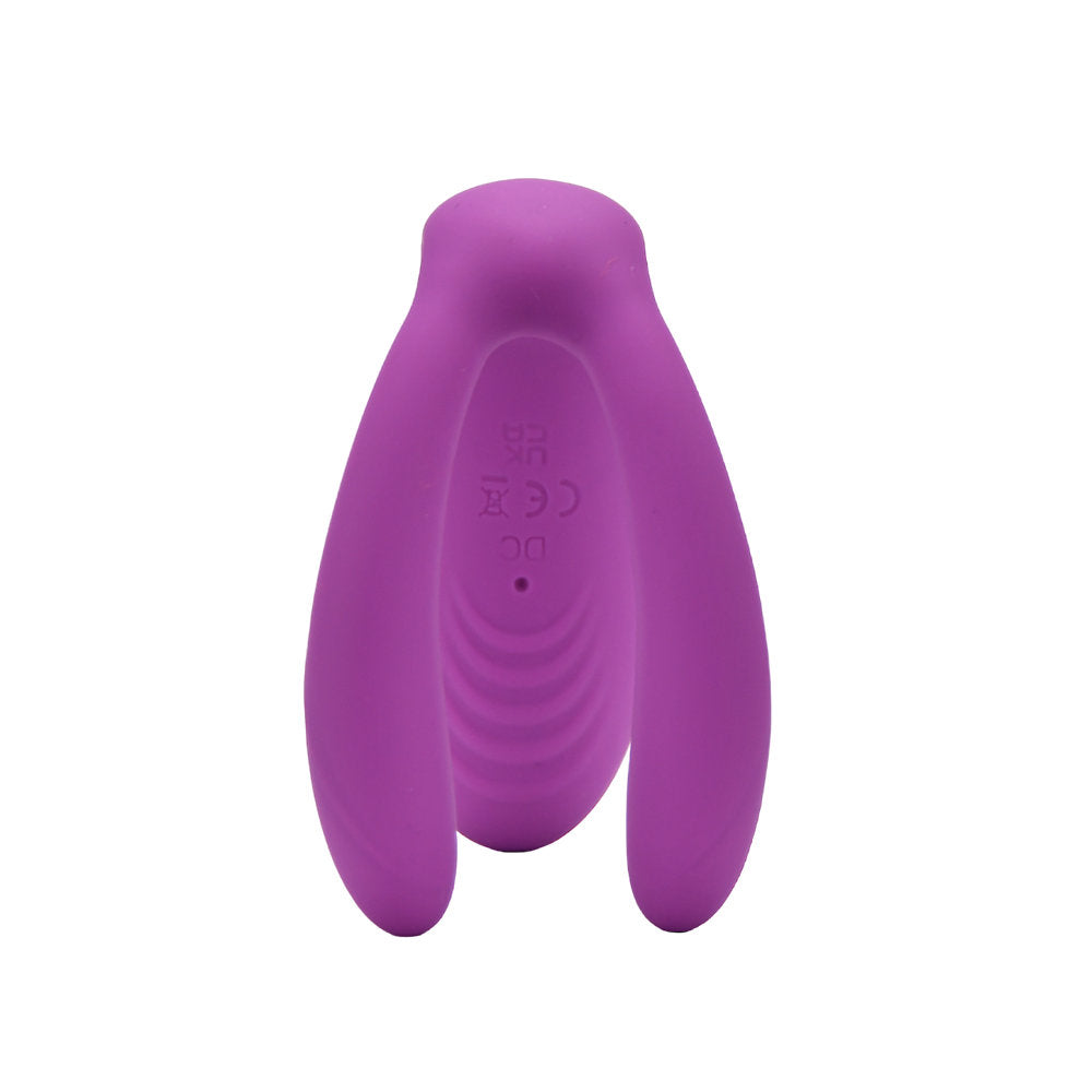 Loving Joy Duet Remote Control Couples Silicone G-Spot Clitoral Vibrator on a white background