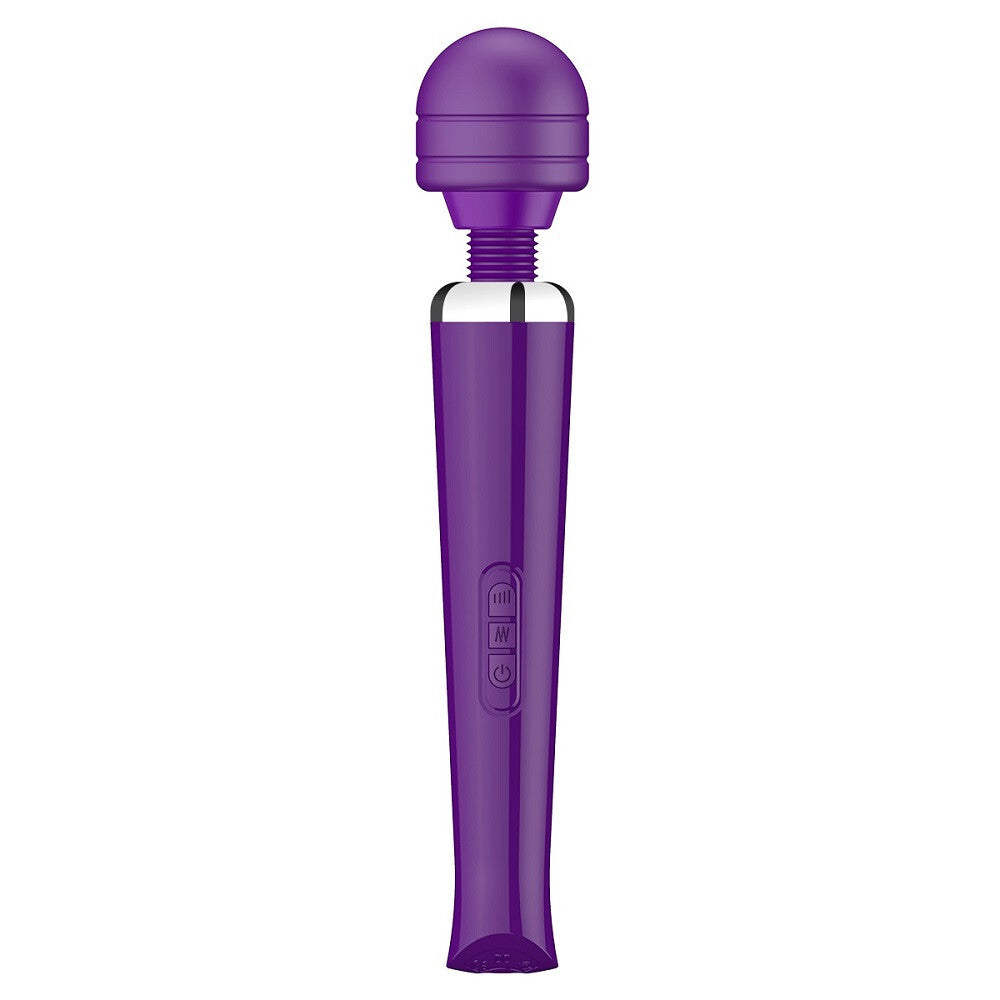 Purple handheld massager on a white background