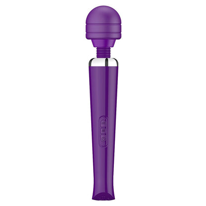 Purple handheld massager on a white background