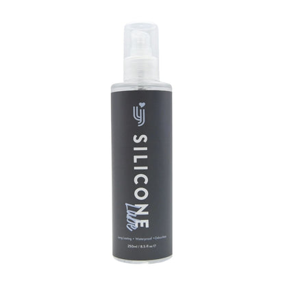 Silicone-based product bottle on a white background