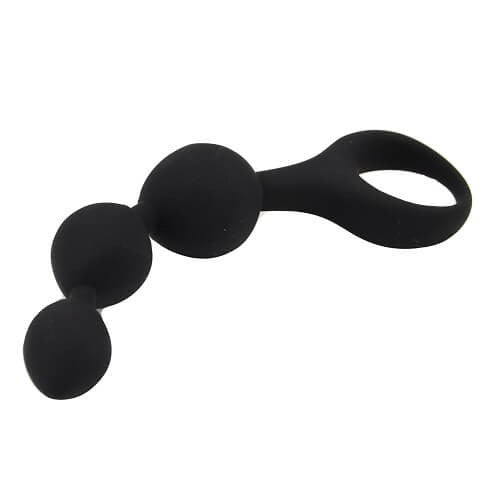 Loving Joy Triple Ripple Anal Beads Butt Plug Silicone Anal Prostate Massager