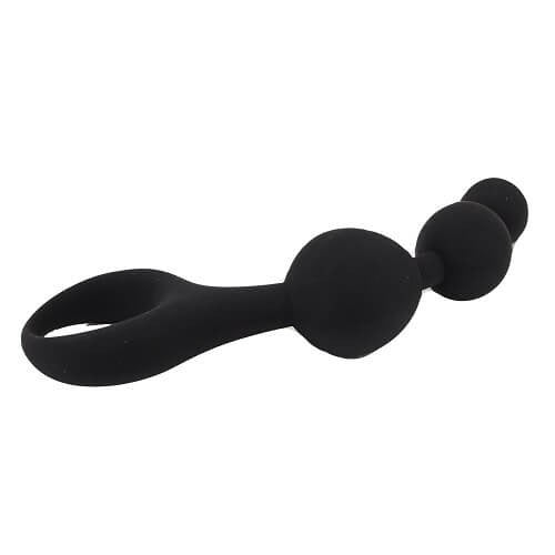 Loving Joy Triple Ripple Anal Beads Butt Plug Silicone Anal Prostate Massager