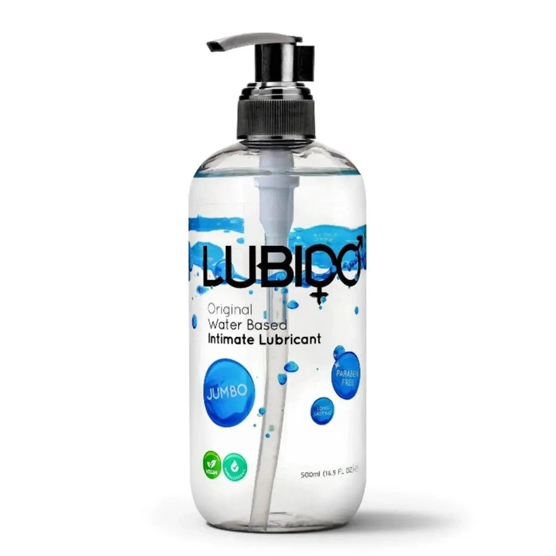 Lubido Original Water Based Intimate Lubricant 500ml Jumbo Pump Dispenser on a white background