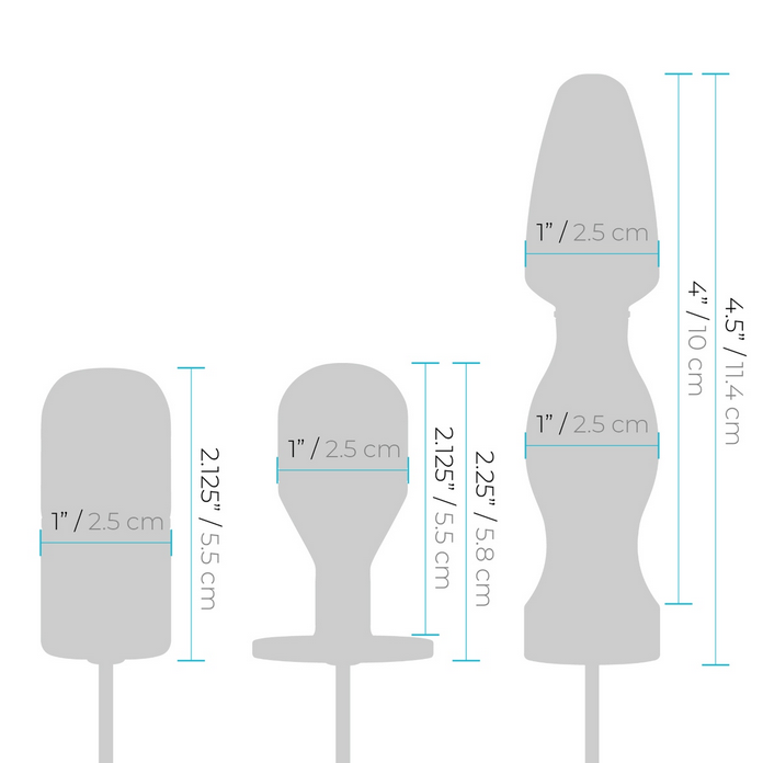 Measurement chart of different shapes on a white background