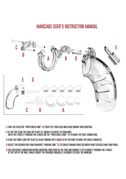 ManCage Model 04 Male Vented Chastity Cock Cage 4.5 Inch Bondage Fetish Sissy