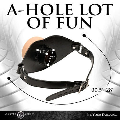 Master Series Ass Face Strap On Mouth Gag Harness BDSM Fetish Mask Masturbator