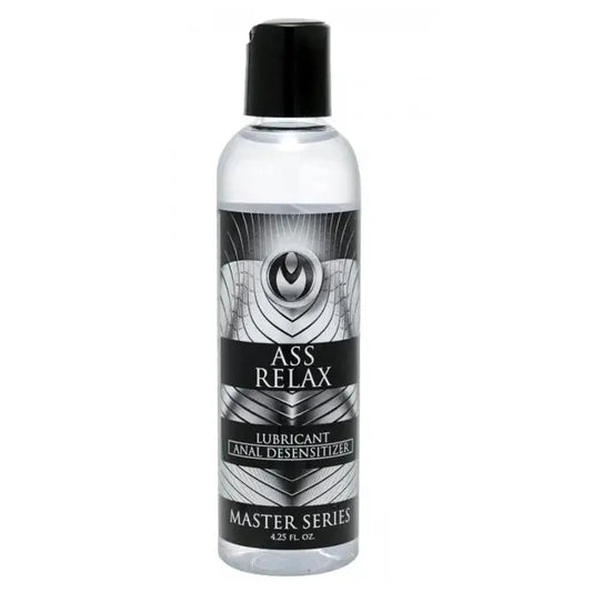 Master Series Ass Relax Desensitizing Numbing Anal Sex Lubricant 4.25 fl.oz on a white background