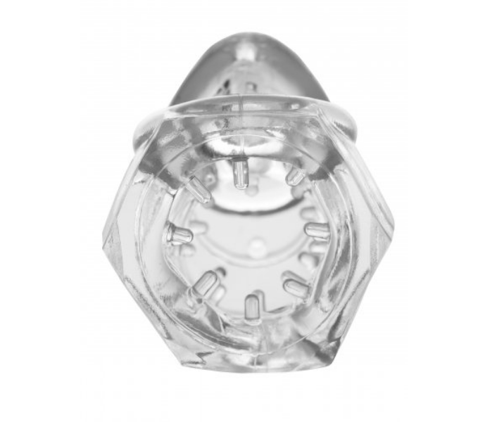Master Series Detained 2.0 Rubber Male Chastity Cage With Nubs BDSM Fetish Sexy