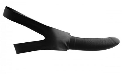 Master Series Face Fuk Strap On Mouth Gag Latex 5.5 Inch Dildo BDSM Fetish