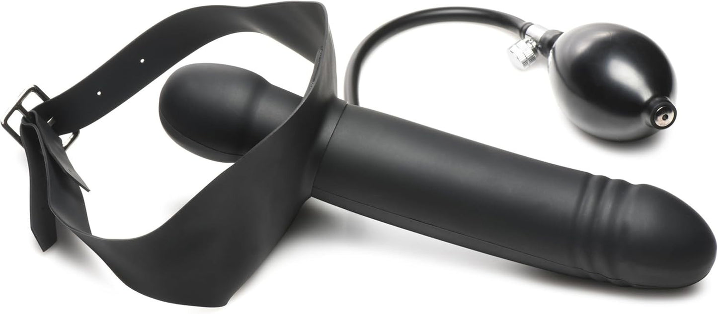 Master Series Incubus Inflatable Strap-On Mouth Gag Dildo Harness Bondage Fetish