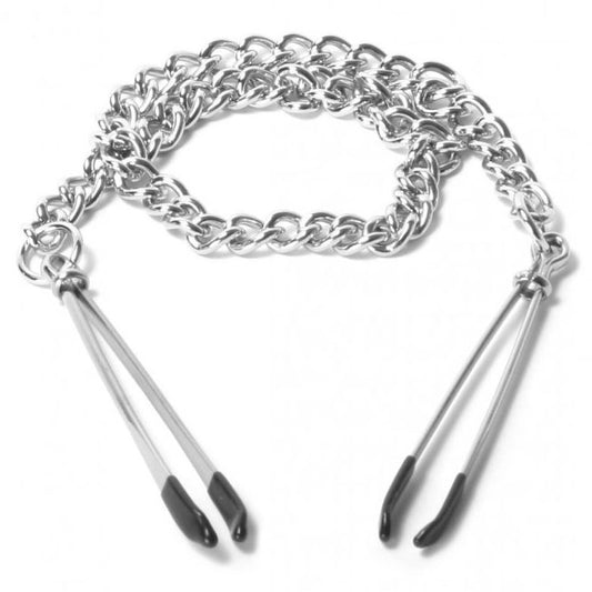 Master Series Reign Tweezer Style Silver Nipple Vice Clamps BDSM Bondage Fetish