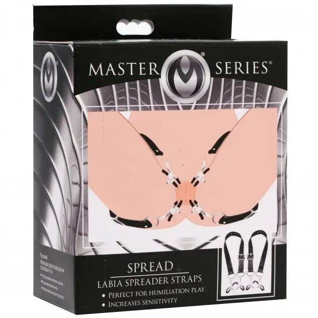 Master Series Spread Labia Spreader Straps With Clamps Bondage Fetish Play
