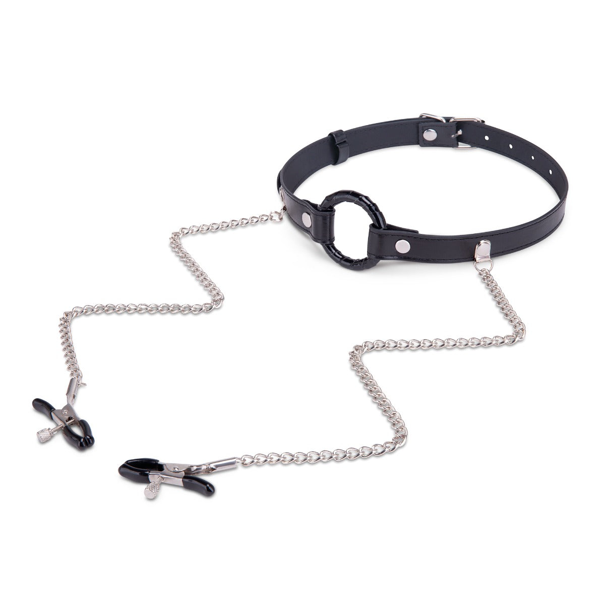 Me You US Open O Ring Gag w/ Nipple Clamps Fully Adjustable BDSM Bondage Fetish