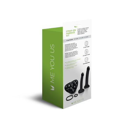 Me You Us Adjustable Strap-on Harness with 6 & 8 Inch Dildo Pegging BDSM Fetish