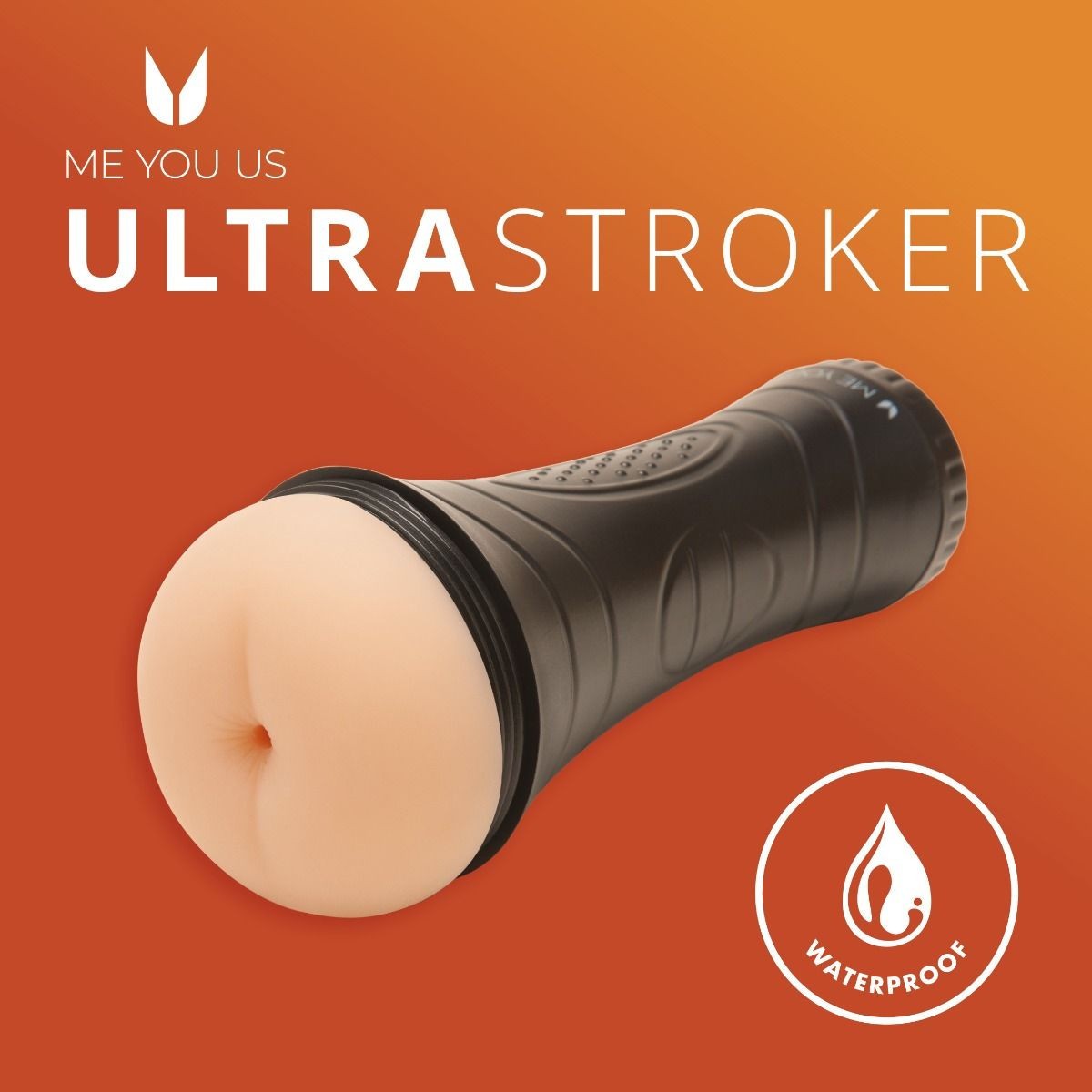 Ultra Stroker product on an orange background with 'Me You Us' branding.