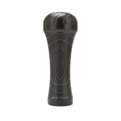 Black flashlight masturbator with 'ME YOU US' branding on a white background