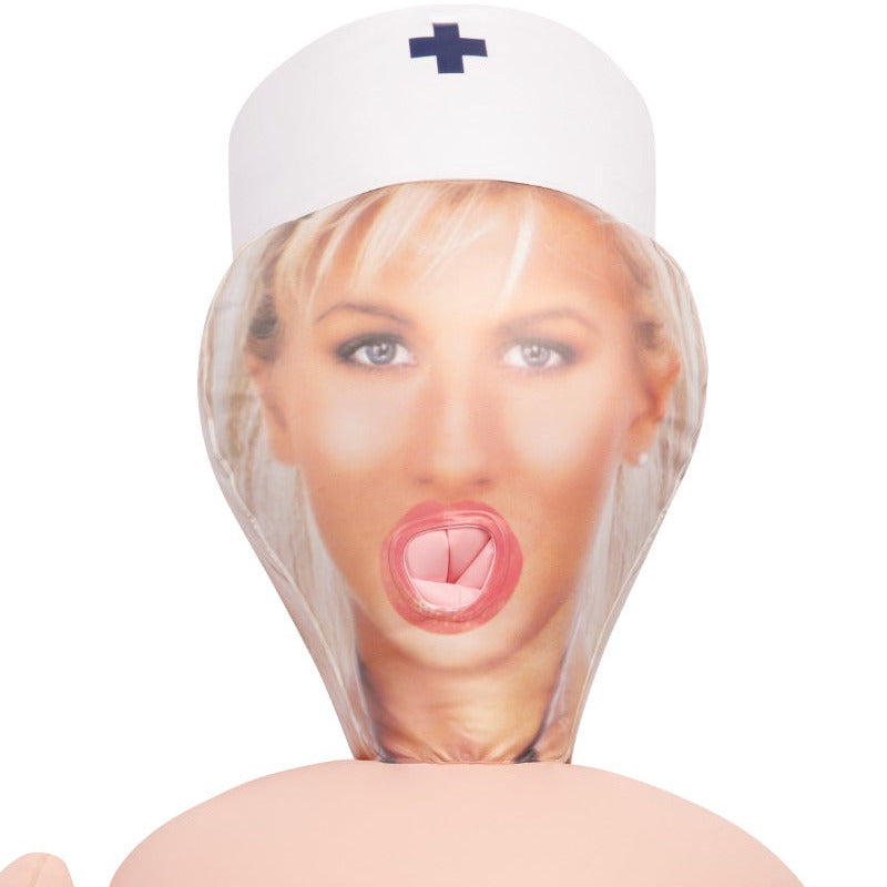 Me You Us Blow Up Nurse Sex Doll Face Close Up