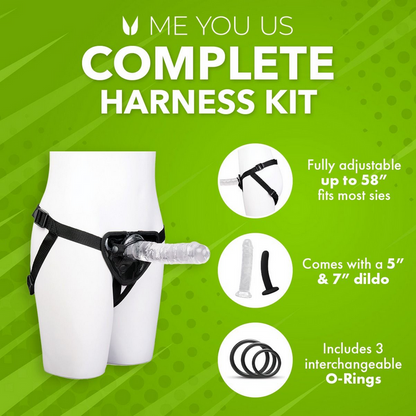 Complete harness kit with text on a green background