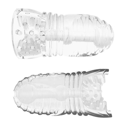 Me You Us Glacier Dual End Clear View Multi Textured Male Masturbator Stroker