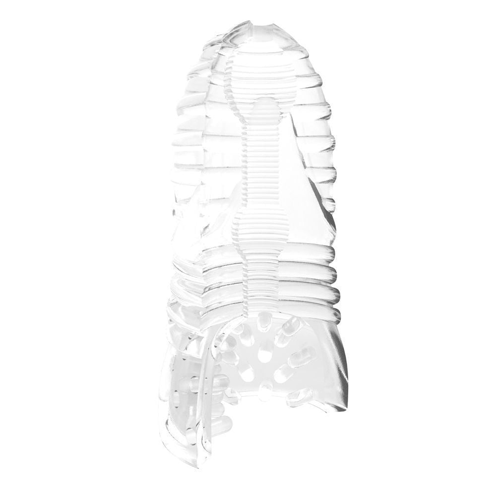 Me You Us Glacier Dual End Clear View Multi Textured Male Masturbator Stroker