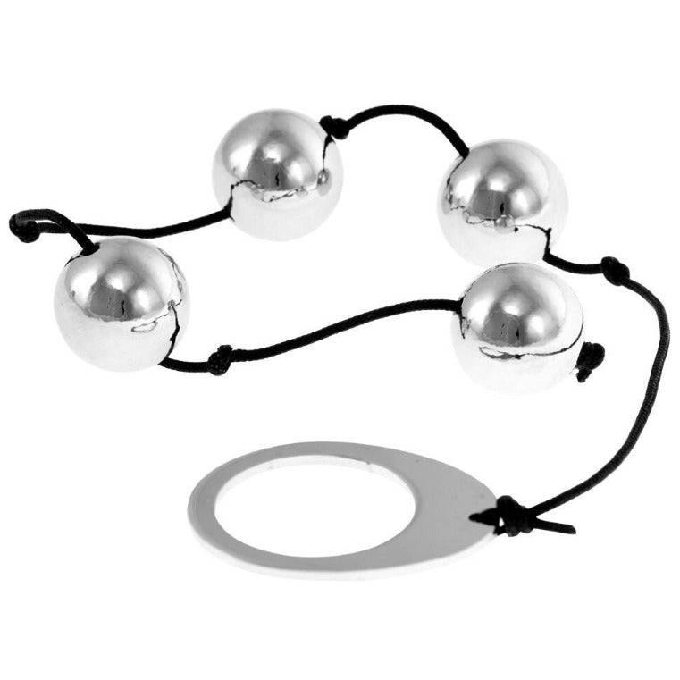 Me You Us Heavy Metal Anal Beads Balls Silver Adult Sex Toy Fetish BDSM P-Spot