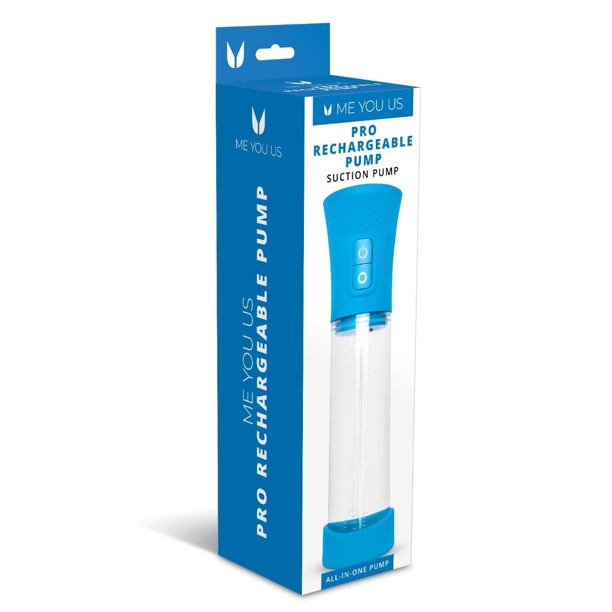 Box of ME YOU US Pro Rechargeable Pump on a white background