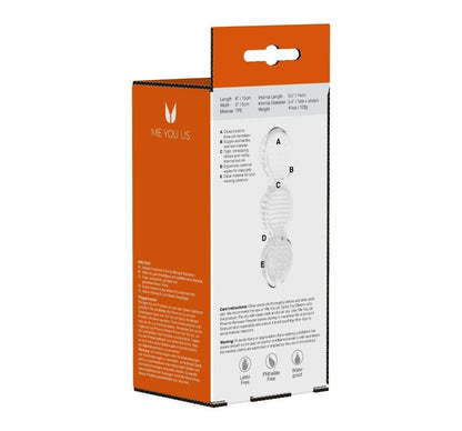 Product packaging with orange and white design on a white background