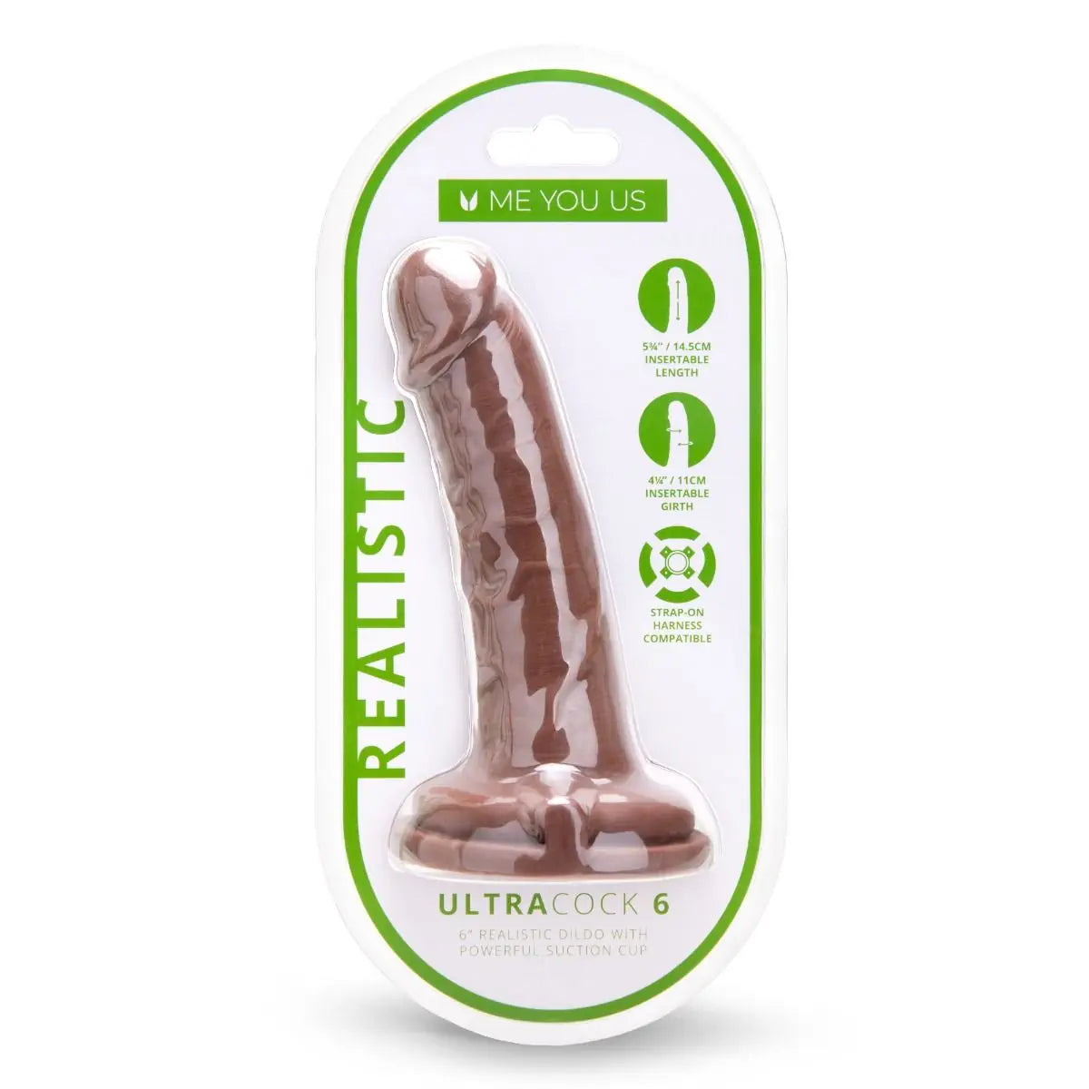 Realistic UltraCock 6 product in packaging on a white background