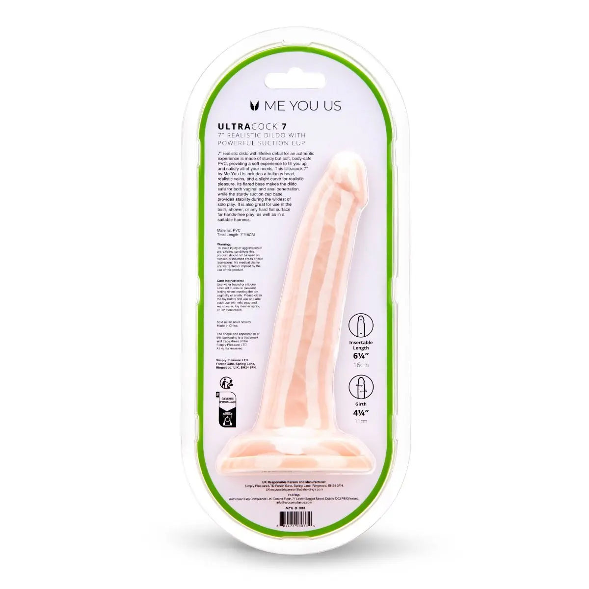Silicone product in packaging with branding on a white background