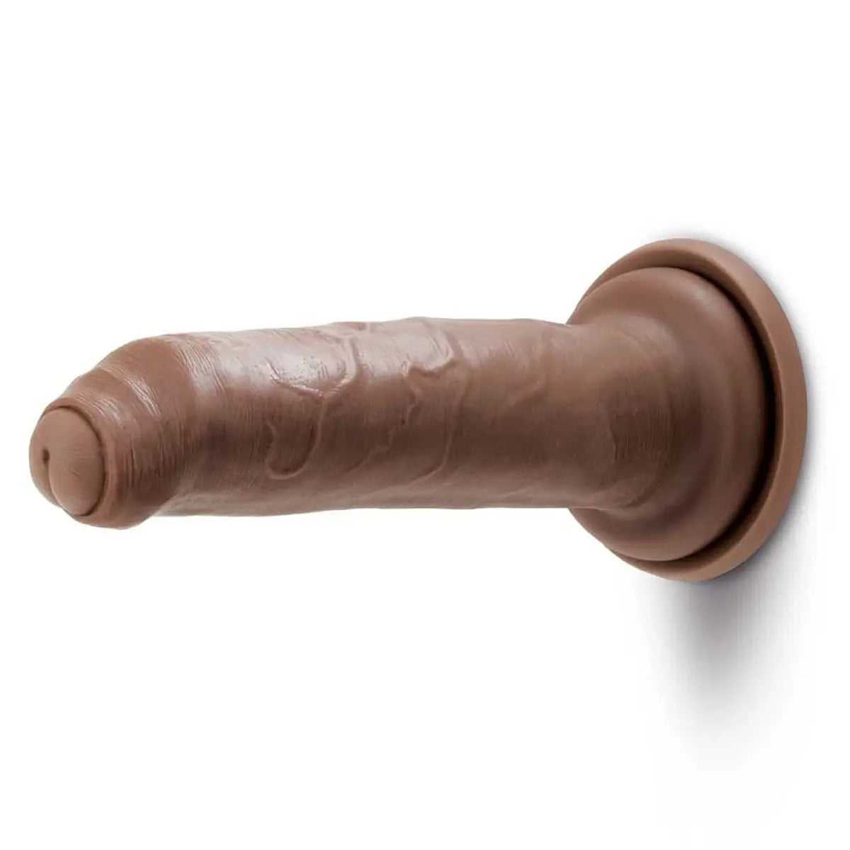 Me You Us Ultra Cock 7 Inch Uncut Realistic Suction Cup Caramel Veiny Penis Dildo on a white background