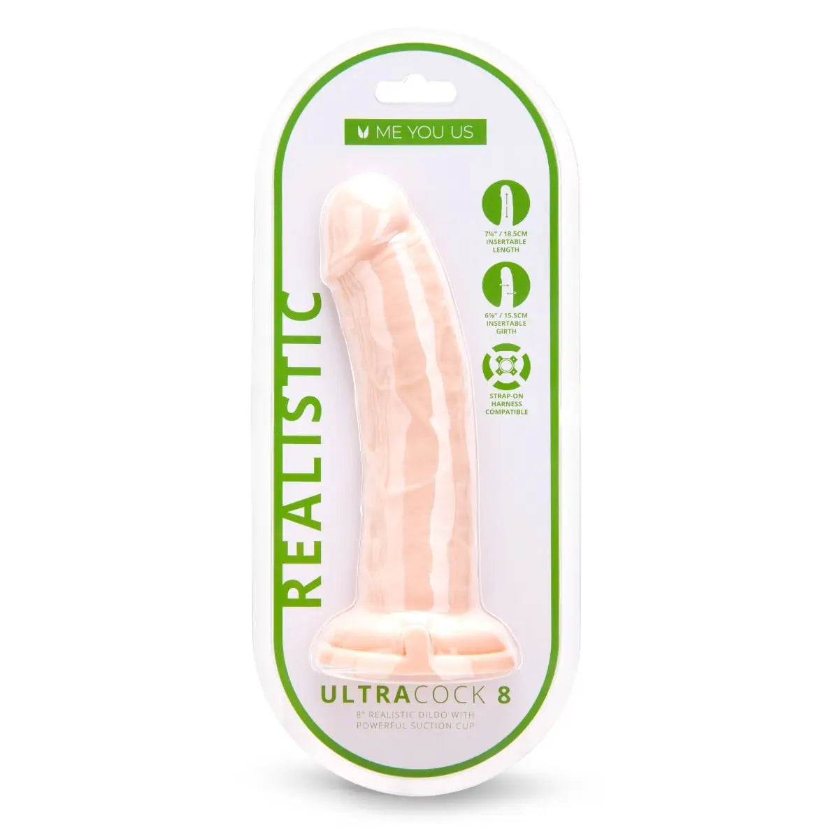 Realistic UltraCock 8 product packaging on a white background