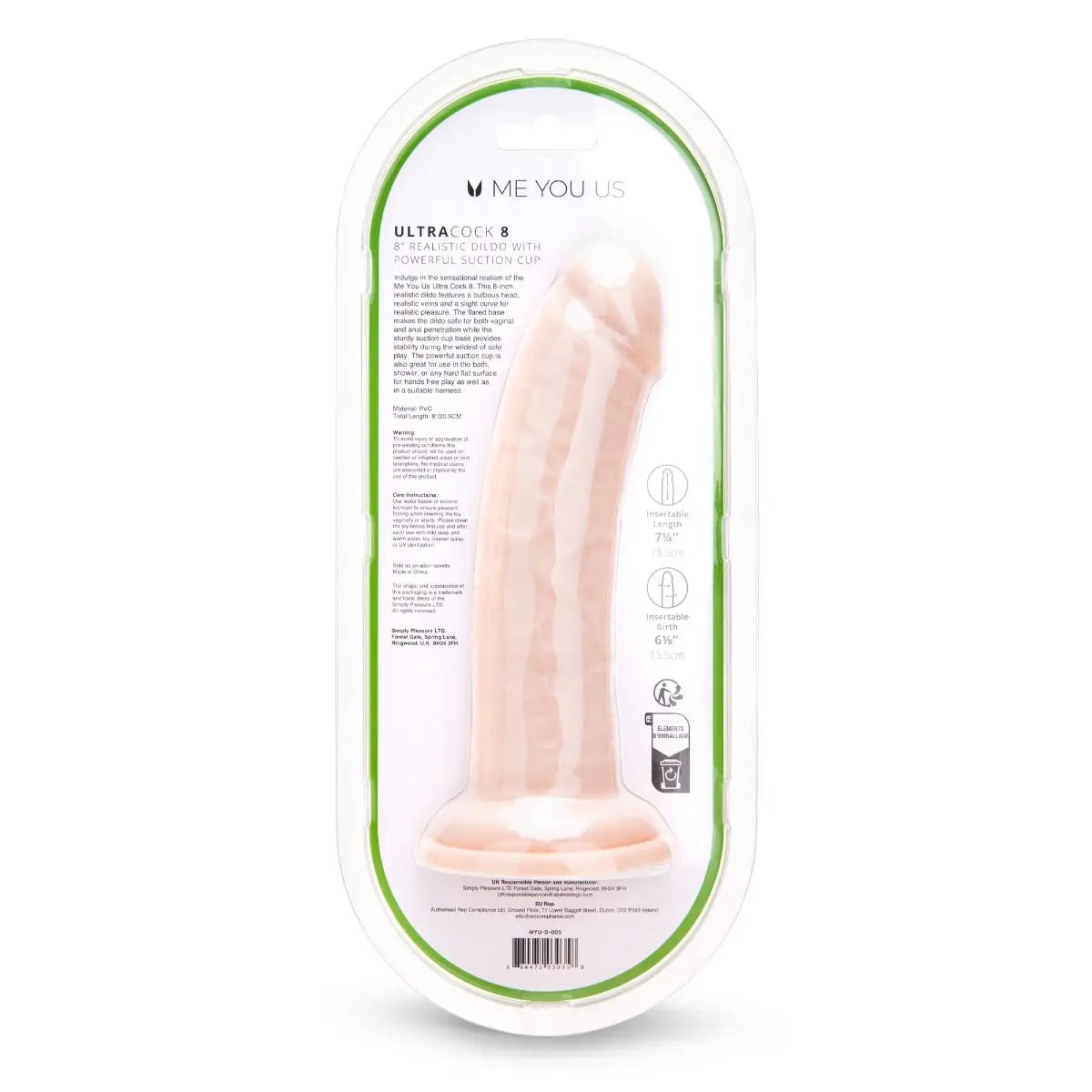 Sexual product in packaging with visible branding on a white background