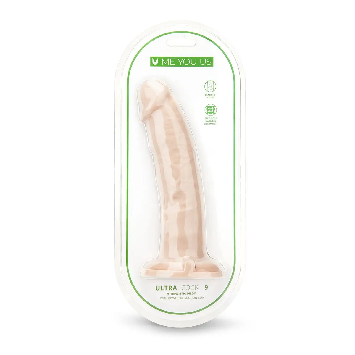 Product packaging of 'ME YOU US' ultra cock on a white background