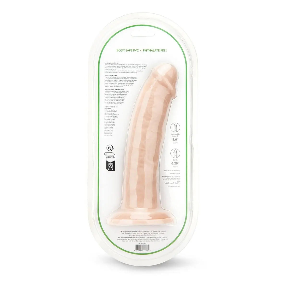 Sexual product packaging on a white background