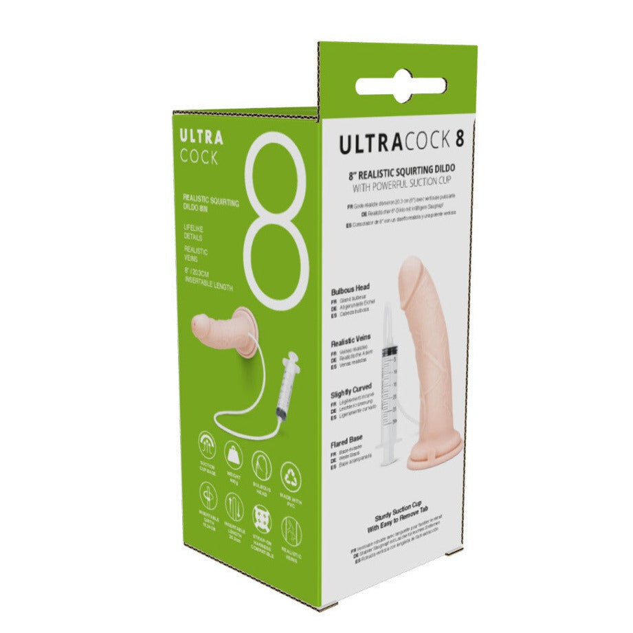Box packaging of Ultra Cock 8 product on a white background