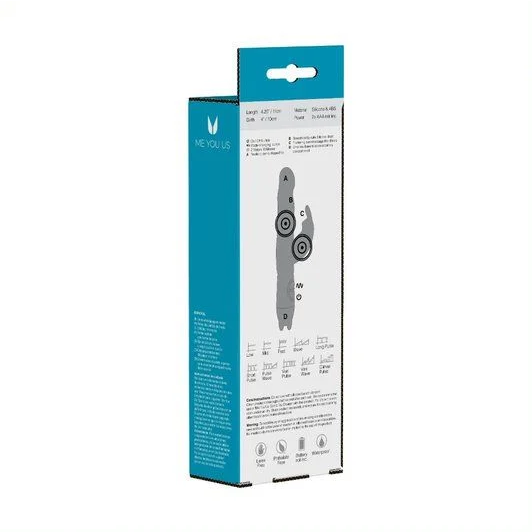 Product packaging with a blue and white design on a white background